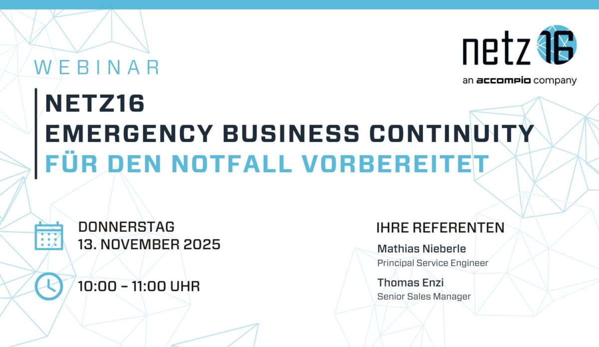 Netz16 Emergency Business Continuity