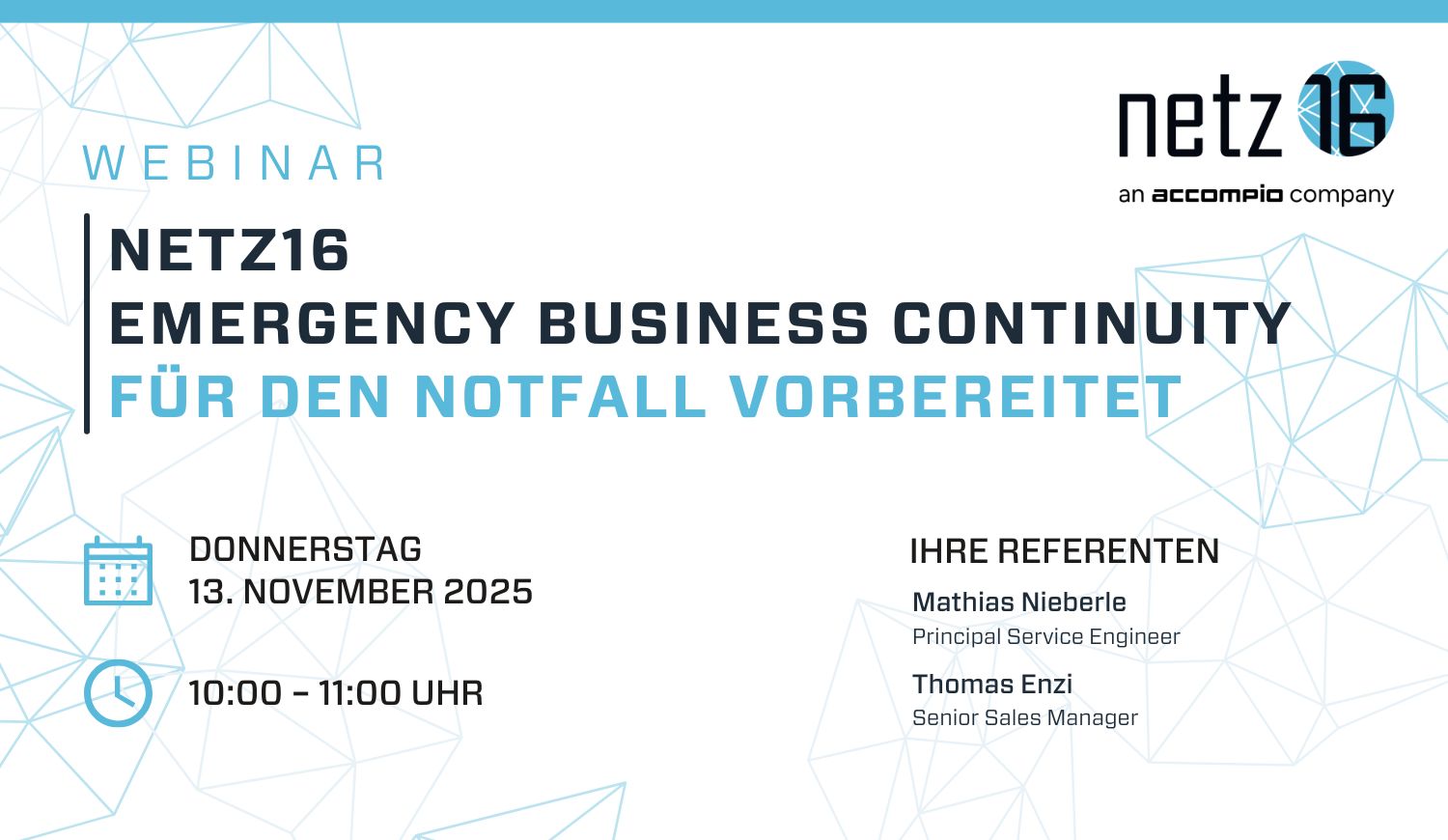 Netz16 Emergency Business Continuity